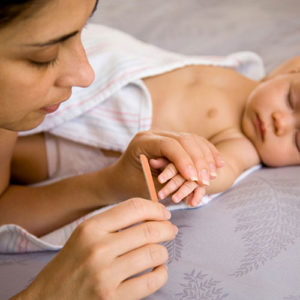 filing baby nails