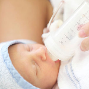 baby drinking milk